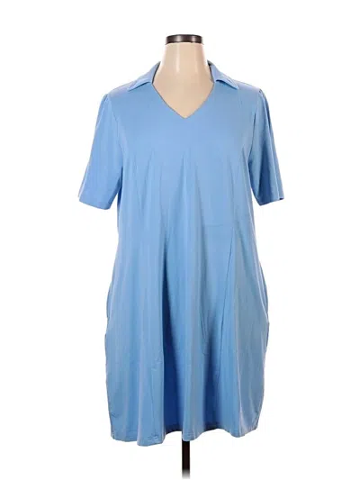Pre-owned Isaac Mizrahi Live Casual Dress In Blue