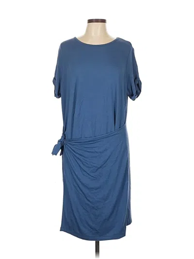 Pre-owned Isaac Mizrahi Live Casual Dress In Blue