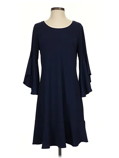 Pre-owned Isaac Mizrahi Live Casual Dress In Blue
