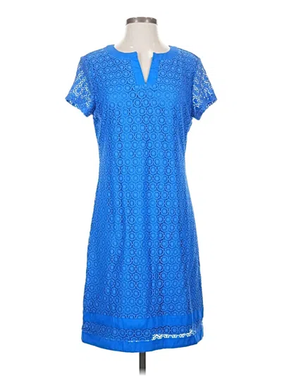 Pre-owned Isaac Mizrahi Live Casual Dress In Blue
