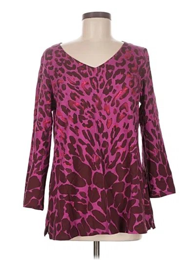 Pre-owned Isaac Mizrahi Live Casual Dress In Burgundy