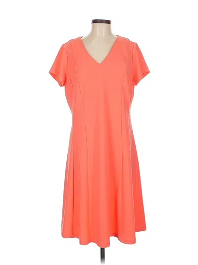 Pre-owned Isaac Mizrahi Live Casual Dress In Orange
