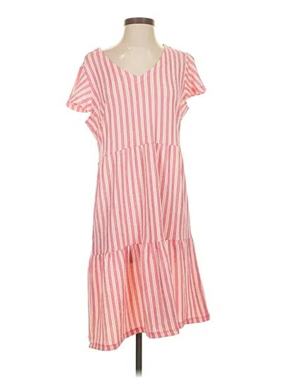 Pre-owned Isaac Mizrahi Live Casual Dress In Pink