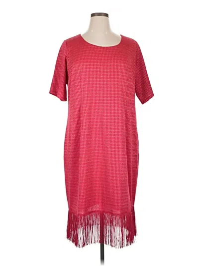 Pre-owned Isaac Mizrahi Live Casual Dress In Red