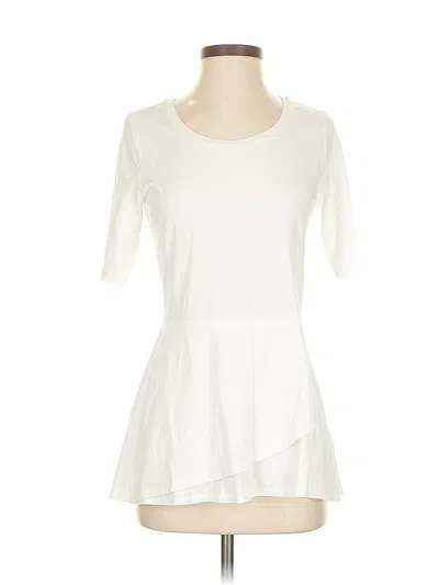 Pre-owned Isaac Mizrahi Live Casual Dress In White