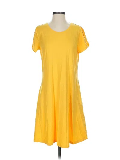 Pre-owned Isaac Mizrahi Live Casual Dress In Yellow