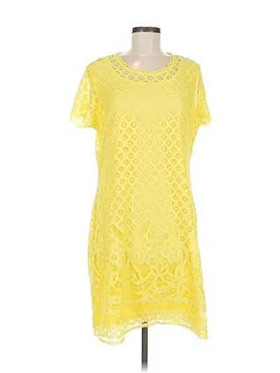 Pre-owned Isaac Mizrahi Live Casual Dress In Yellow