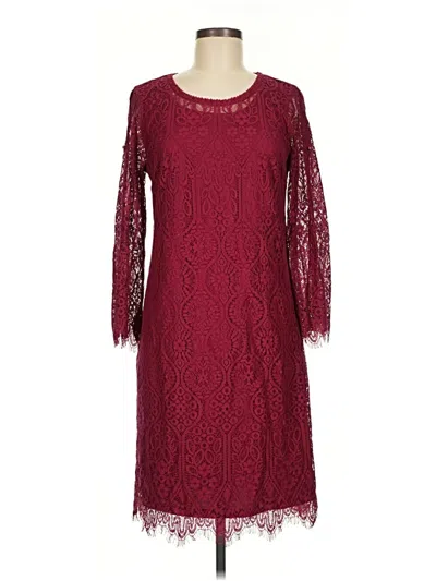 Pre-owned Isaac Mizrahi Live Cocktail Dress In Burgundy