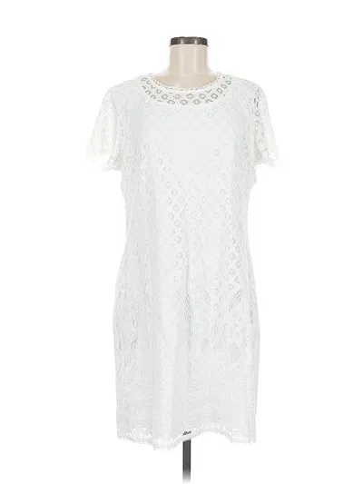 Pre-owned Isaac Mizrahi Live Cocktail Dress In White