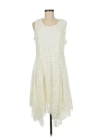 Pre-owned Isaac Mizrahi Live Cocktail Dress In White