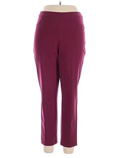 Pre-owned Isaac Mizrahi Live Dress Pants In Burgundy