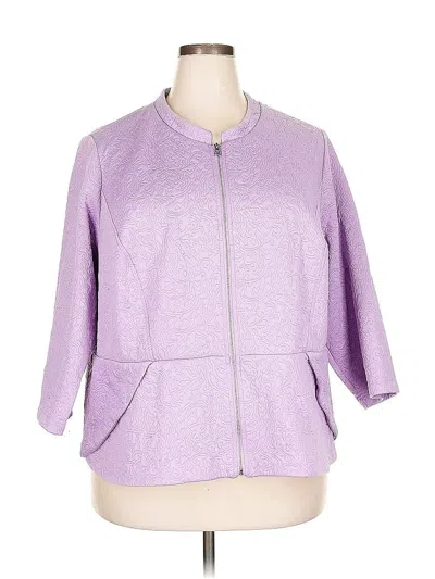 Pre-owned Isaac Mizrahi Live Jacket In Purple