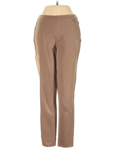 Pre-owned Isaac Mizrahi Live Khaki Pant In Brown