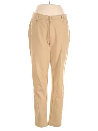 Pre-owned Isaac Mizrahi Live Khaki Pant In Tan