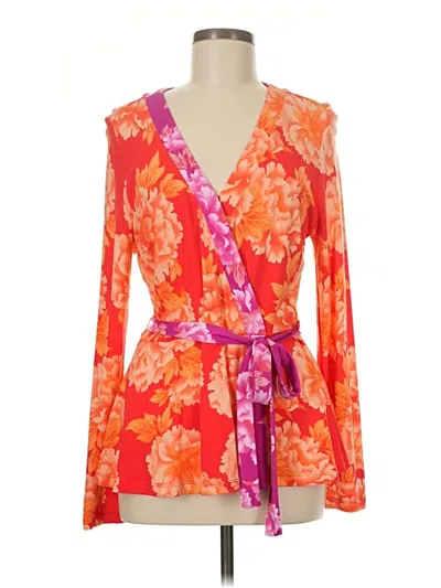 Pre-owned Isaac Mizrahi Live Kimono In Orange