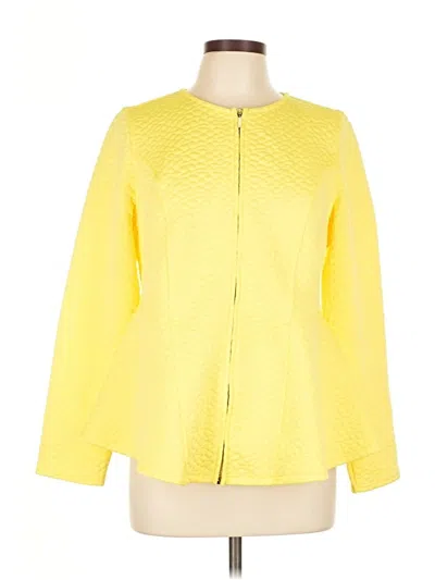 Pre-owned Isaac Mizrahi Live Long Sleeve Blouse In Yellow