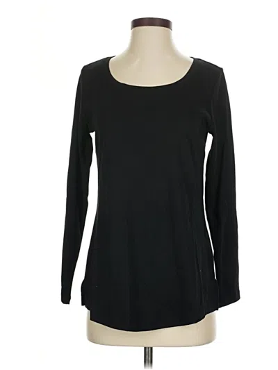 Pre-owned Isaac Mizrahi Live Long Sleeve T-shirt In Black