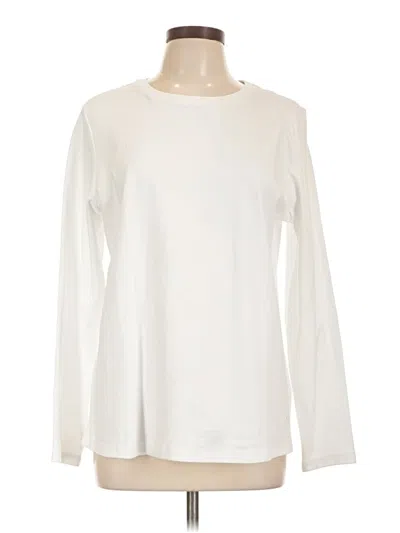 Pre-owned Isaac Mizrahi Live Long Sleeve T-shirt In White