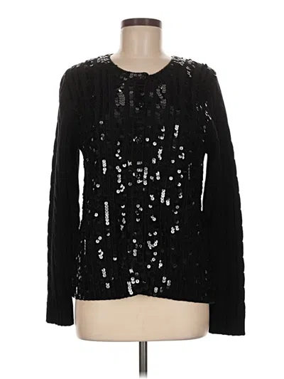 Pre-owned Isaac Mizrahi Live Pullover Sweater In Black