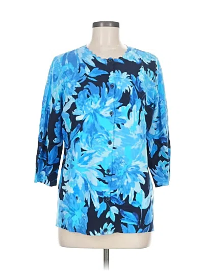 Pre-owned Isaac Mizrahi Live Pullover Sweater In Blue