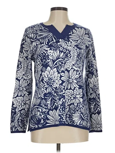 Pre-owned Isaac Mizrahi Live Pullover Sweater In Blue
