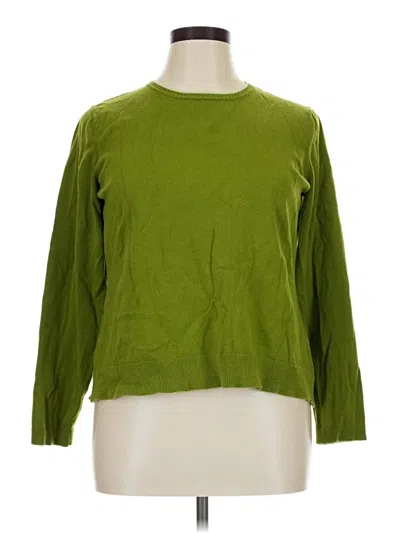 Pre-owned Isaac Mizrahi Live Pullover Sweater In Green