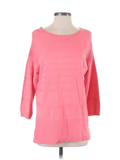 Pre-owned Isaac Mizrahi Live Pullover Sweater In Pink