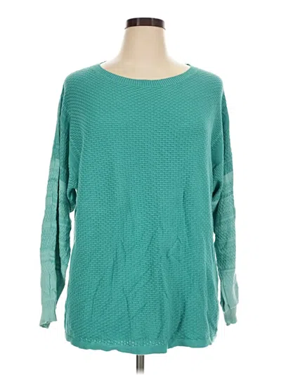 Pre-owned Isaac Mizrahi Live Pullover Sweater In Teal