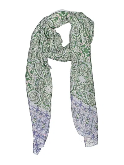 Pre-owned Isaac Mizrahi Live Scarf In Green