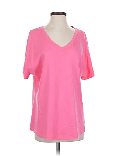 Pre-owned Isaac Mizrahi Live Short Sleeve T-shirt In Pink