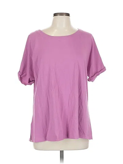 Pre-owned Isaac Mizrahi Live Short Sleeve T-shirt In Purple