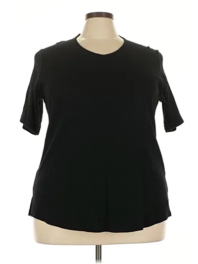 Pre-owned Isaac Mizrahi Live Short Sleeve T-shirt In Black