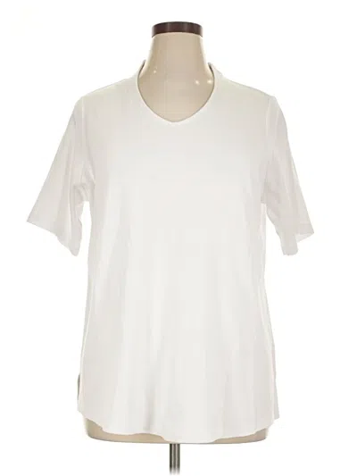 Pre-owned Isaac Mizrahi Live Short Sleeve T-shirt In Ivory