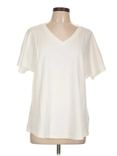 Pre-owned Isaac Mizrahi Live Short Sleeve T-shirt In White