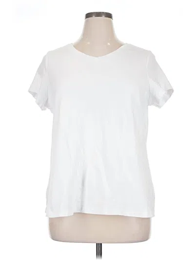 Pre-owned Isaac Mizrahi Live Short Sleeve T-shirt In White