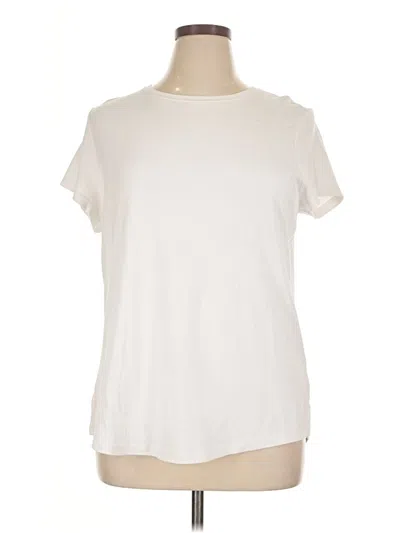 Pre-owned Isaac Mizrahi Live Short Sleeve T-shirt In White