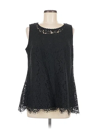 Pre-owned Isaac Mizrahi Live Sleeveless Blouse In Black