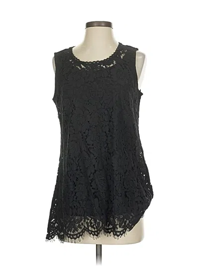 Pre-owned Isaac Mizrahi Live Sleeveless Blouse In Black