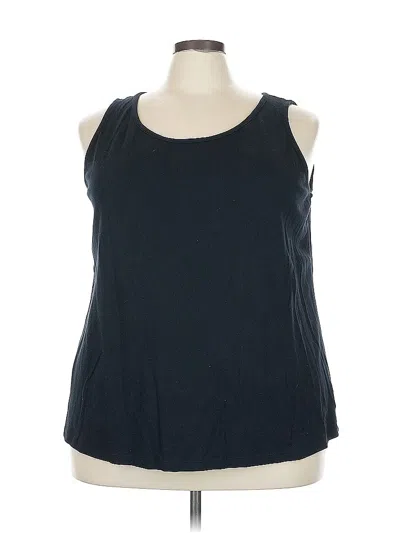 Pre-owned Isaac Mizrahi Live Sleeveless Top Black Halter Neckline Tops