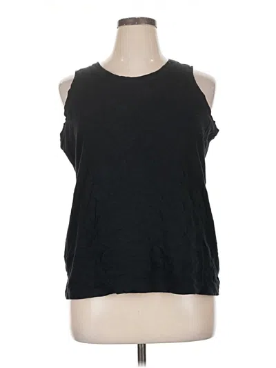 Pre-owned Isaac Mizrahi Live Sleeveless T-shirt In Black