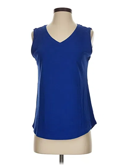 Pre-owned Isaac Mizrahi Live Sleeveless T-shirt In Blue