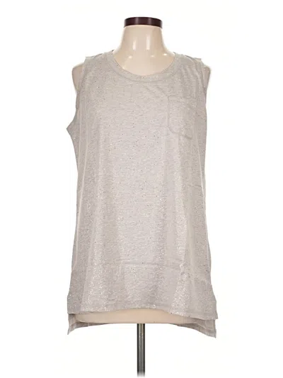 Pre-owned Isaac Mizrahi Live Sleeveless T-shirt In Gray