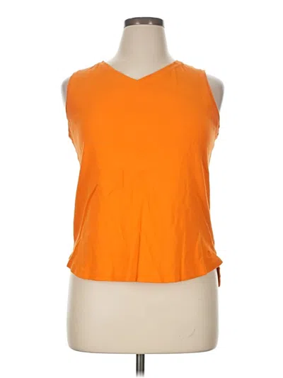 Pre-owned Isaac Mizrahi Live Sleeveless T-shirt In Orange