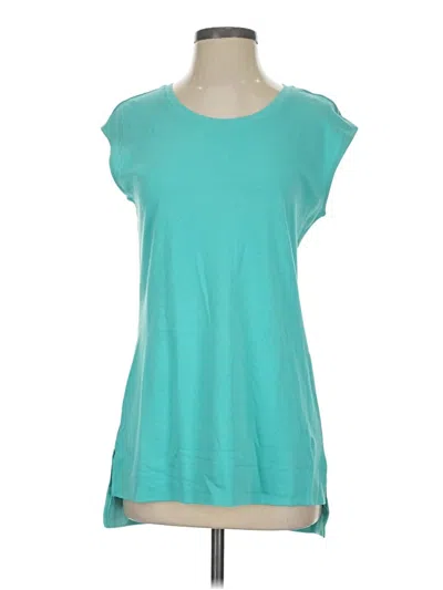 Pre-owned Isaac Mizrahi Live Sleeveless T-shirt In Teal