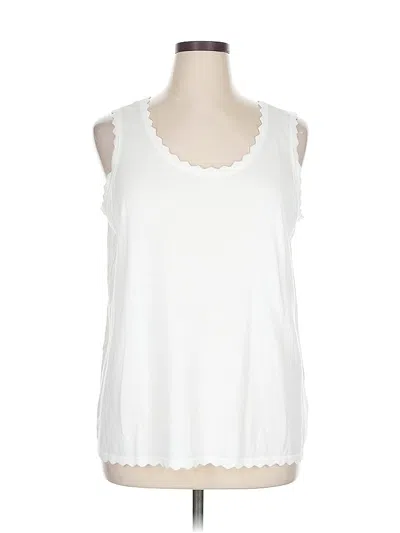 Pre-owned Isaac Mizrahi Live Sweater Vest In White