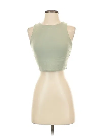 Pre-owned Isaac Mizrahi Live Tank Top Green Strapless Neckline Tops