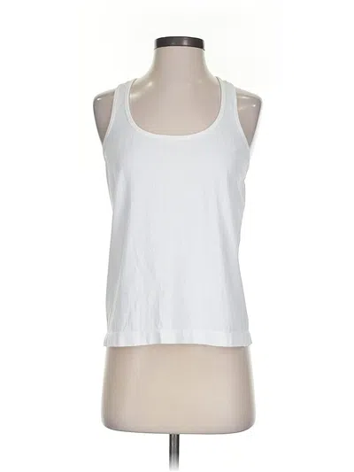Pre-owned Isaac Mizrahi Live Tank Top White Halter Neckline Tops