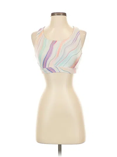 Pre-owned Isaac Mizrahi Live Tank Top White Strapless Neckline Tops