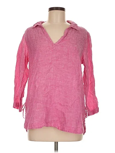 Pre-owned Isaac Mizrahi New York 3/4 Sleeve Blouse In Pink