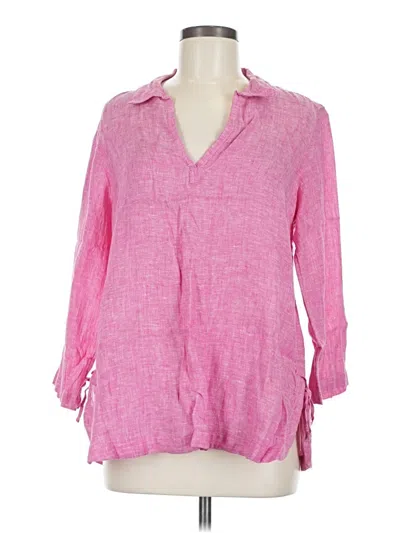 Pre-owned Isaac Mizrahi New York 3/4 Sleeve Blouse In Pink